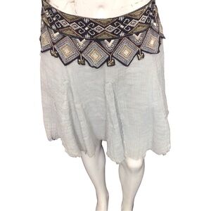 Coastal Cowgirl Embroidered Skirt size Large